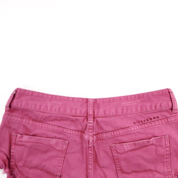 Billabong Jean Shorts Women 29 Pink Denim Stretch - Picture 6 of 8